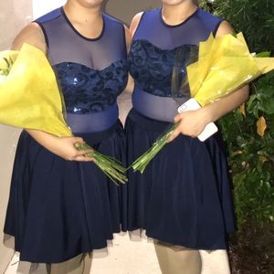 Lyrical blue lace dance costume